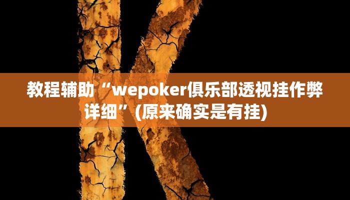 实测教程”AApoker挂怎么安装”确实真的有挂