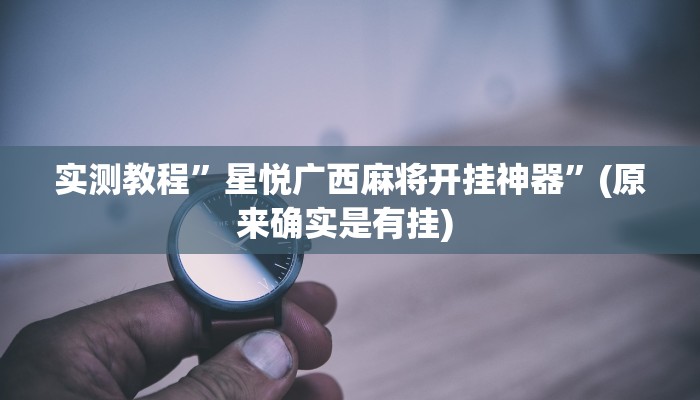 实测辅助”摸一把跑得快开挂”详细开挂教程