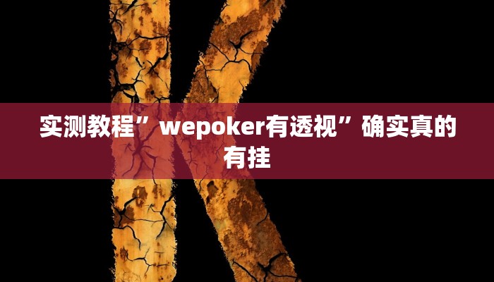 实测教程”德州扑克辅助开挂”确实真的有挂