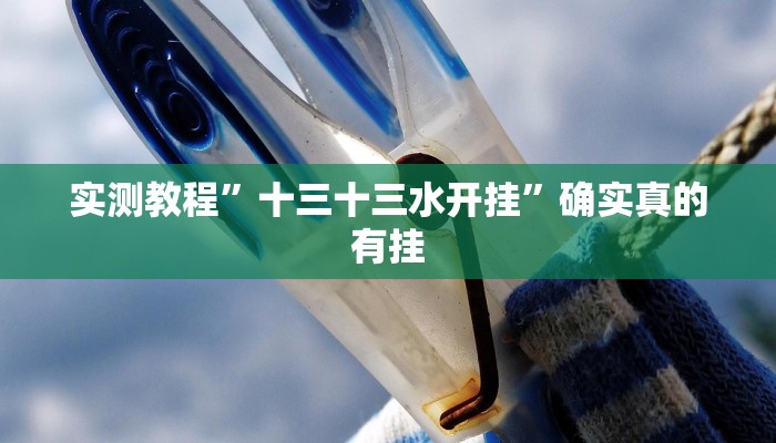 实测教程”十三水开挂怎么使用的”确实真的有挂