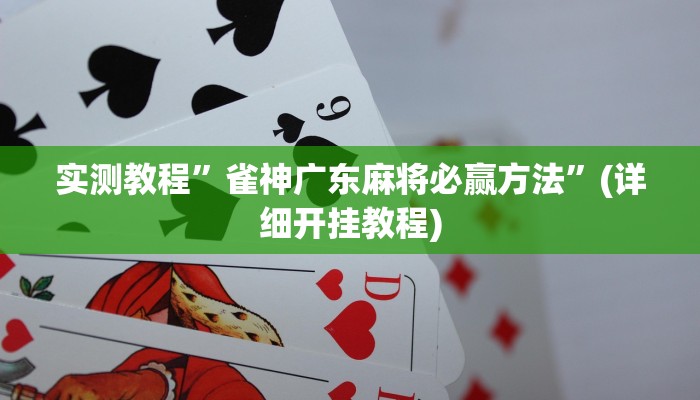 实测教程”翻三皮麻将通用挂”确实真的有挂