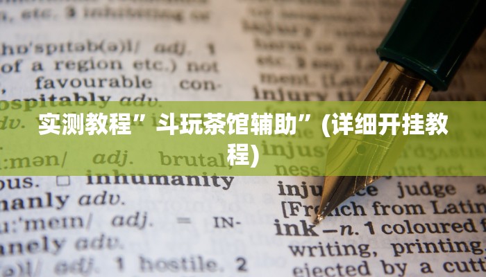 开挂辅助工具“八闽十三张透视挂”详细开挂教程