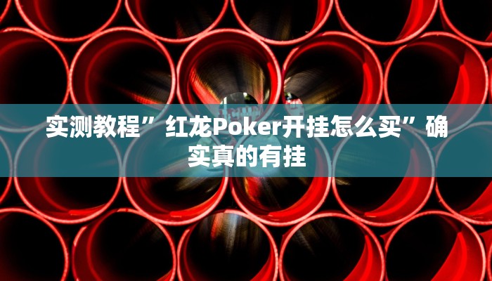 实测教程”红龙Poker开挂怎么买”确实真的有挂
