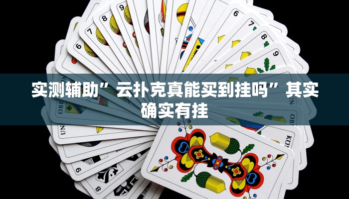 实测辅助”云扑克真能买到挂吗”其实确实有挂