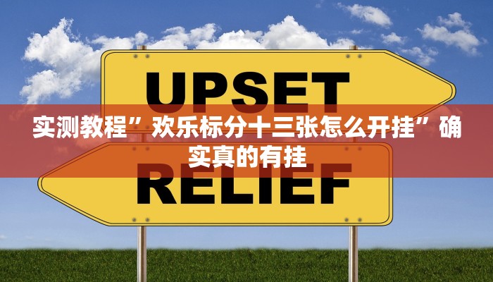 实测教程”欢乐标分十三张怎么开挂”确实真的有挂