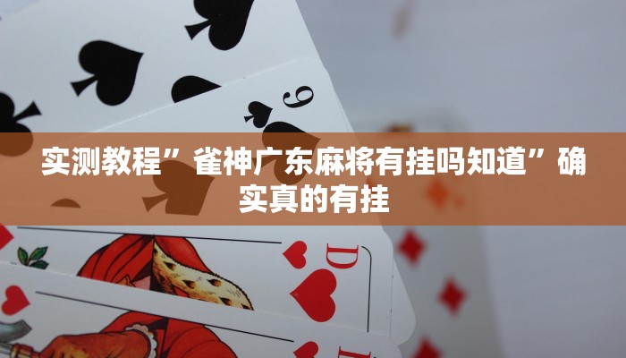 实测教程”雀神广东麻将有挂吗知道”确实真的有挂