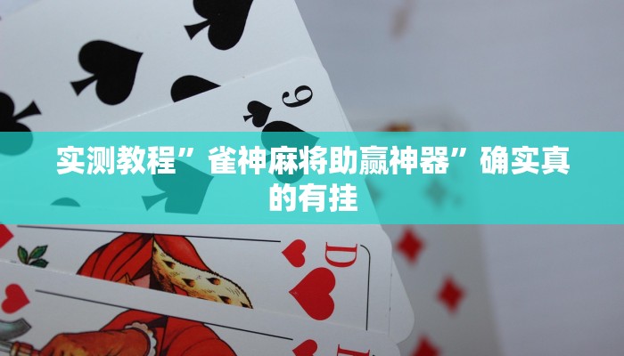 实测教程”雀神麻将助赢神器”确实真的有挂
