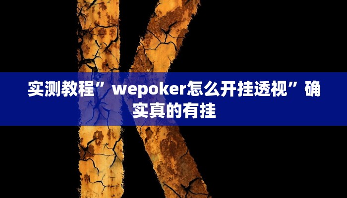 实测教程”德扑之星作弊透视教程”确实真的有挂