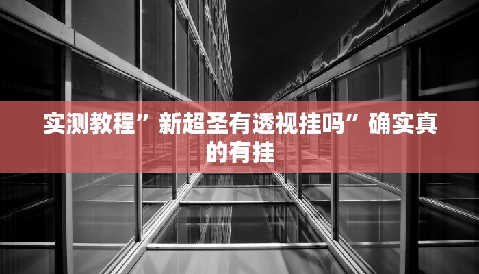 实测教程”新超圣有透视挂吗”确实真的有挂