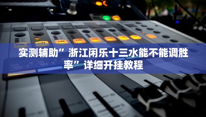 实测辅助”浙江闲乐十三水能不能调胜率”详细开挂教程