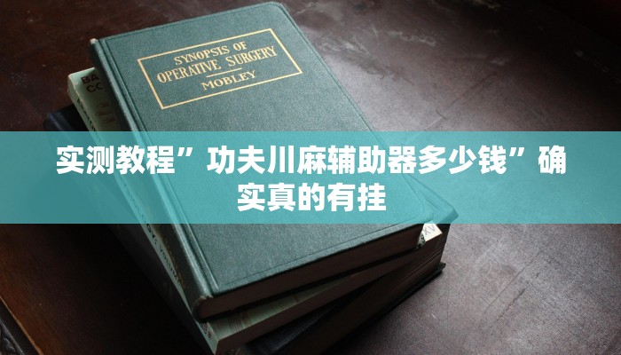 实测教程”功夫川麻辅助器多少钱”确实真的有挂