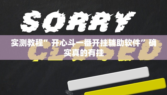 实测教程”开心斗一番开挂辅助软件”确实真的有挂