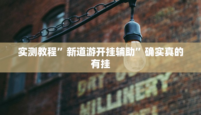 实测教程”新道游开挂辅助”确实真的有挂