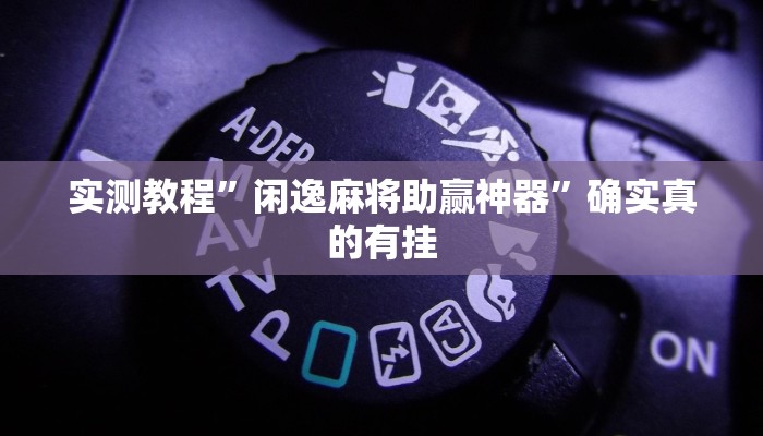 实测教程”闲逸麻将助赢神器”确实真的有挂