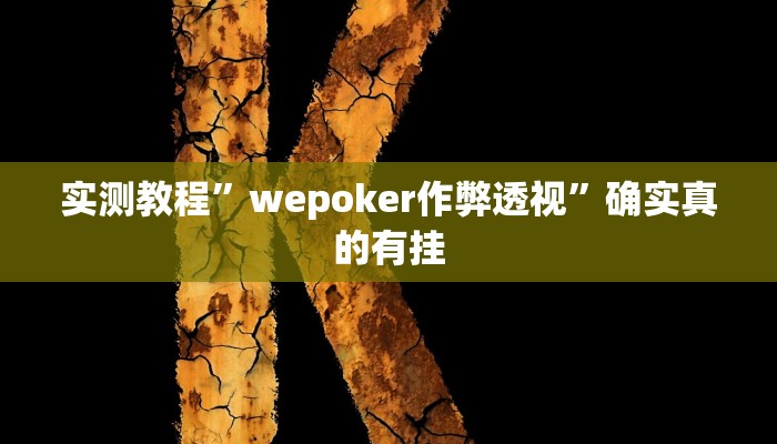 实测教程”福建大玩家是不是有透视挂”确实真的有挂
