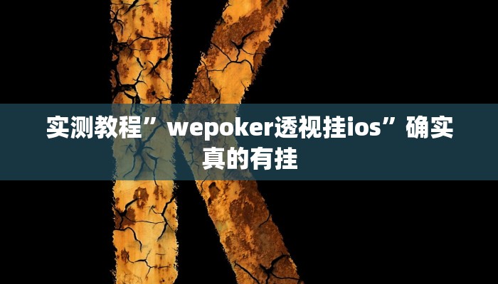 实测教程”wepoker透视挂ios”确实真的有挂