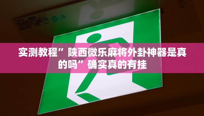 实测教程”陕西微乐麻将外卦神器是真的吗”确实真的有挂