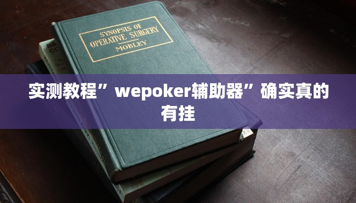 实测教程”wepoker辅助器”确实真的有挂