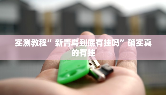 实测教程”新青鸟到底有挂吗”确实真的有挂