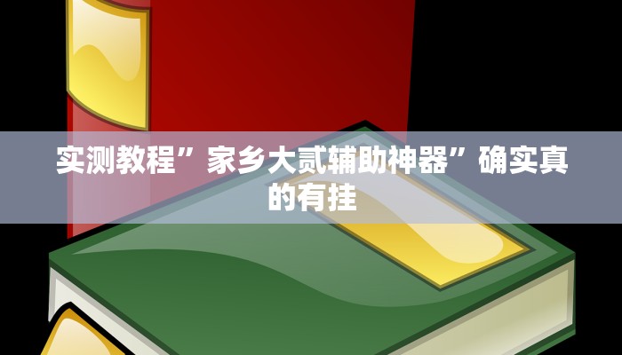 实测教程”家乡大贰辅助神器”确实真的有挂