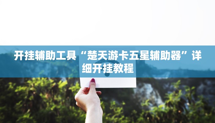 开挂辅助工具“楚天游卡五星辅助器”详细开挂教程