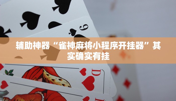辅助神器“雀神麻将小程序开挂器”其实确实有挂