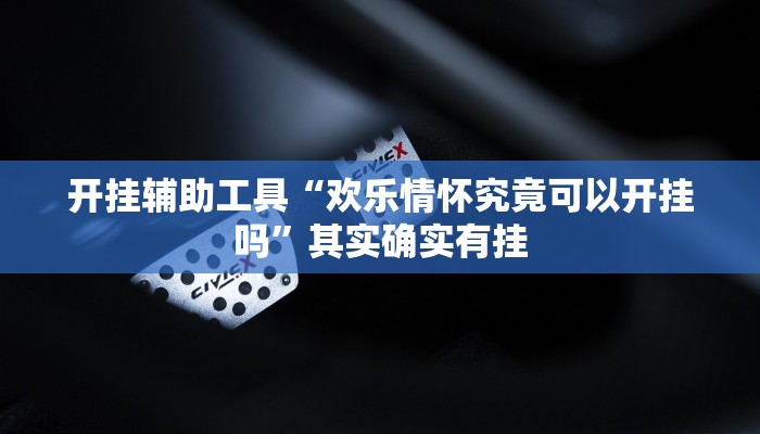 开挂辅助工具“欢乐情怀究竟可以开挂吗”其实确实有挂