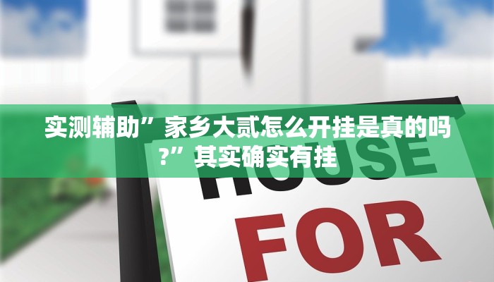 实测辅助”家乡大贰怎么开挂是真的吗?”其实确实有挂