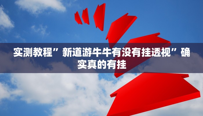 实测教程”新道游牛牛有没有挂透视”确实真的有挂