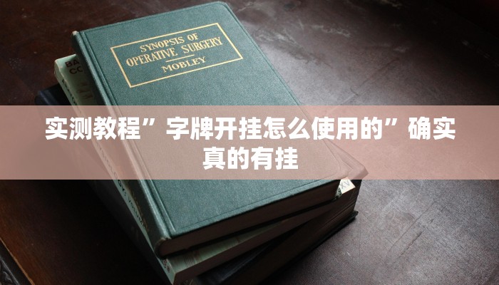 实测教程”字牌开挂怎么使用的”确实真的有挂