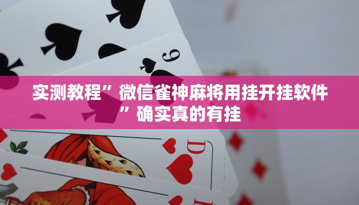 实测教程”微信雀神麻将用挂开挂软件”确实真的有挂