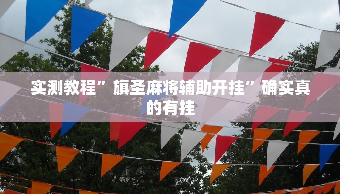 实测教程”旗圣麻将辅助开挂”确实真的有挂