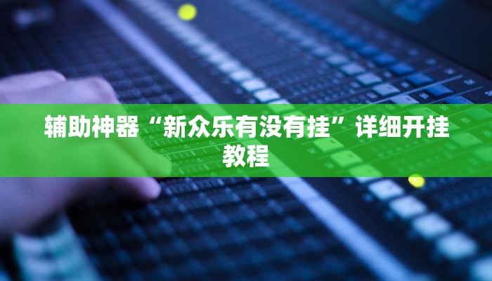 辅助神器“新众乐有没有挂”详细开挂教程