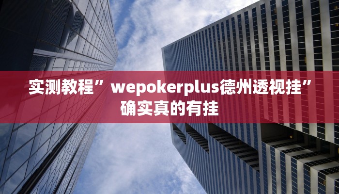 实测教程”wepokerplus德州透视挂”确实真的有挂