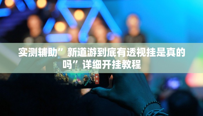 实测辅助”新道游到底有透视挂是真的吗”详细开挂教程