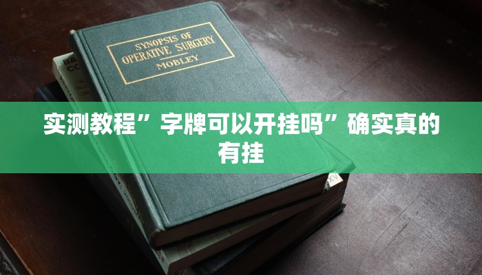 实测教程”字牌可以开挂吗”确实真的有挂