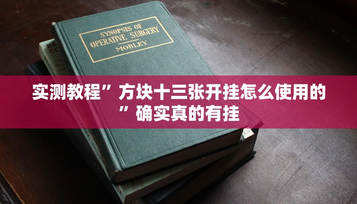 实测教程”方块十三张开挂怎么使用的”确实真的有挂