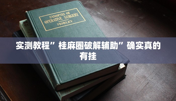 实测教程”桂麻圈破解辅助”确实真的有挂