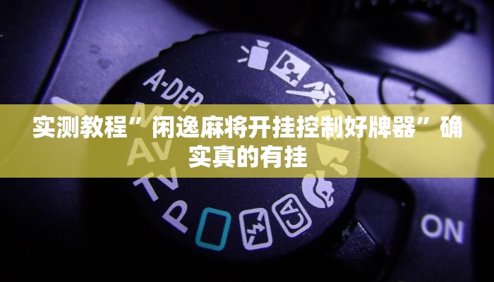 实测教程”闲逸麻将开挂控制好牌器”确实真的有挂