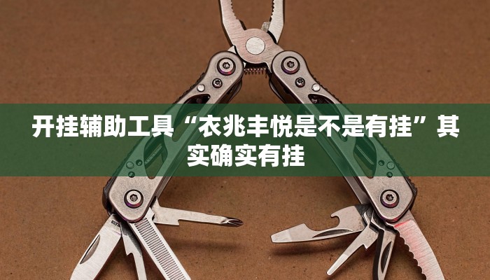 开挂辅助工具“衣兆丰悦是不是有挂”其实确实有挂